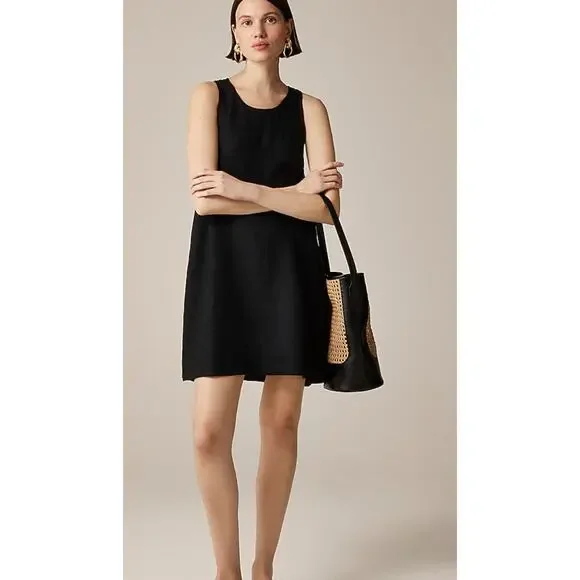 J. Crew | Dresses | J Crew Maxine Linen Shirt Dress Xxs Black Nwt By82 Jcrew  Button Back | Poshmark